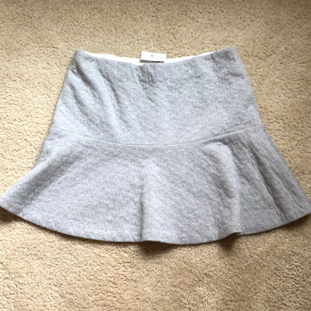 LOFT Gray Flared Skirt